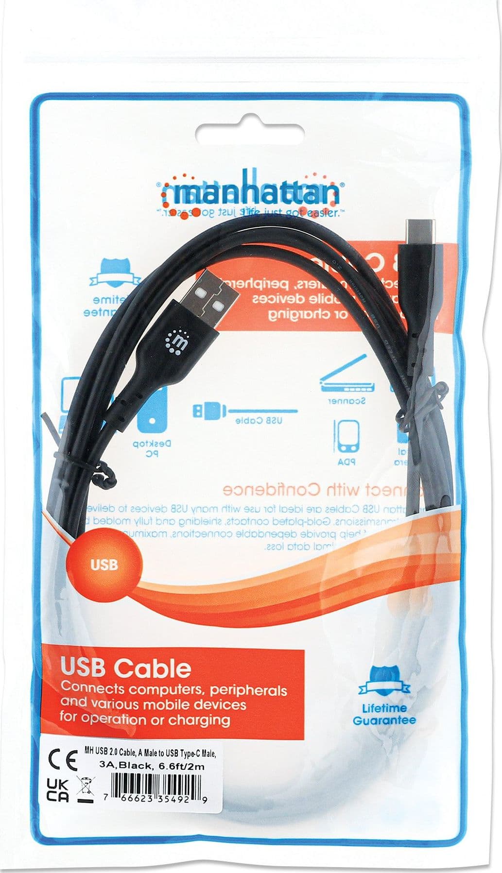Cavo HiSpeed USB A Maschio / USB-C Maschio 2m Nero - 12