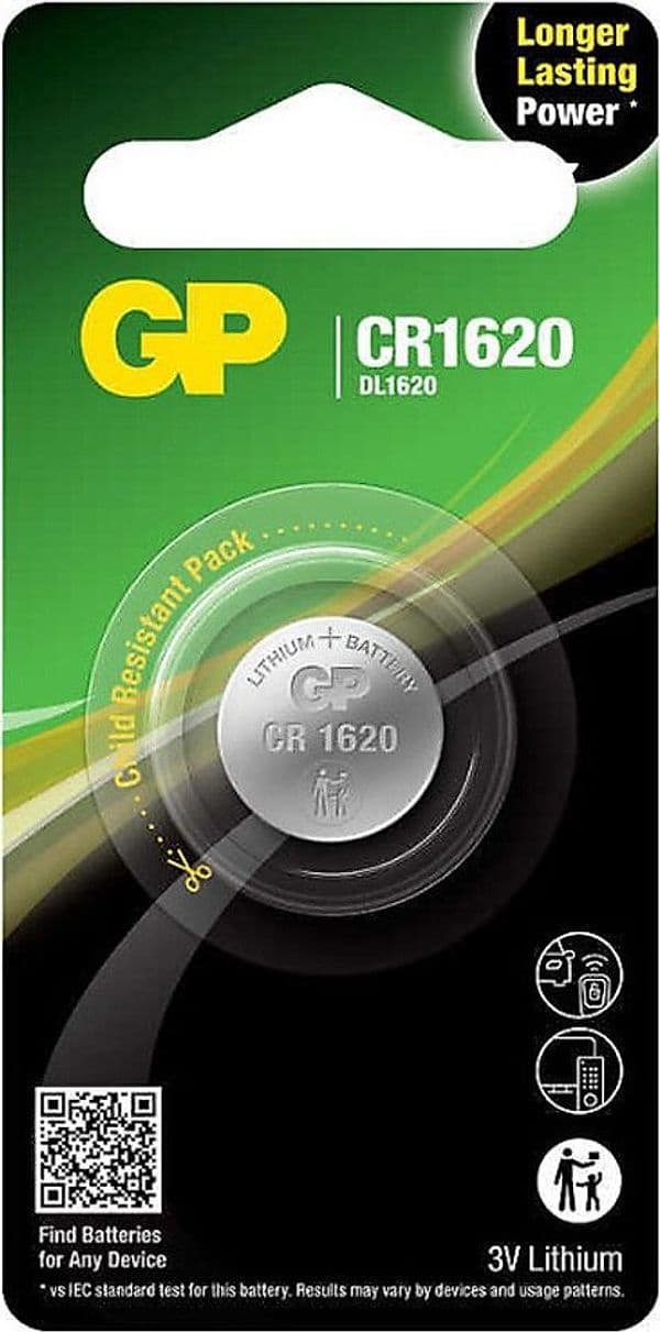 Blister 1 Batteria Litio a Bottone CR1620 - 5