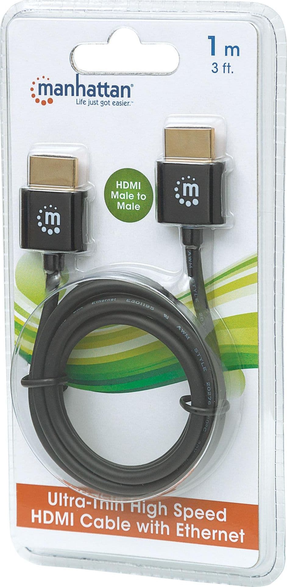 Cavo HDMI&trade High Speed con Ethernet Ultra Sottile 0,5m