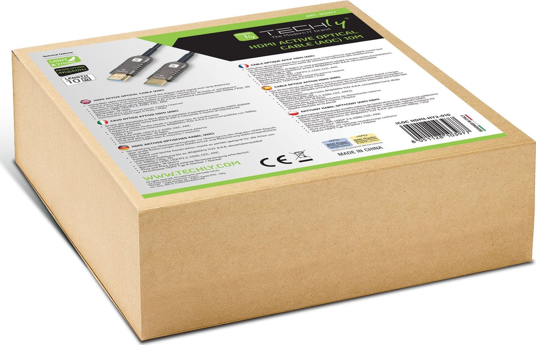 Cavo Ottico Attivo HDMI&trade 2.0 AOC 4K 18Gbps HDMI&trade A/A M/M 10m - 12