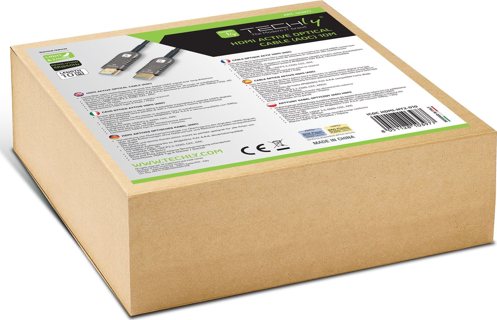 Cavo Ottico Attivo HDMI&trade 2.0 AOC 4K 18Gbps HDMI&trade A/A M/M 10m - 6