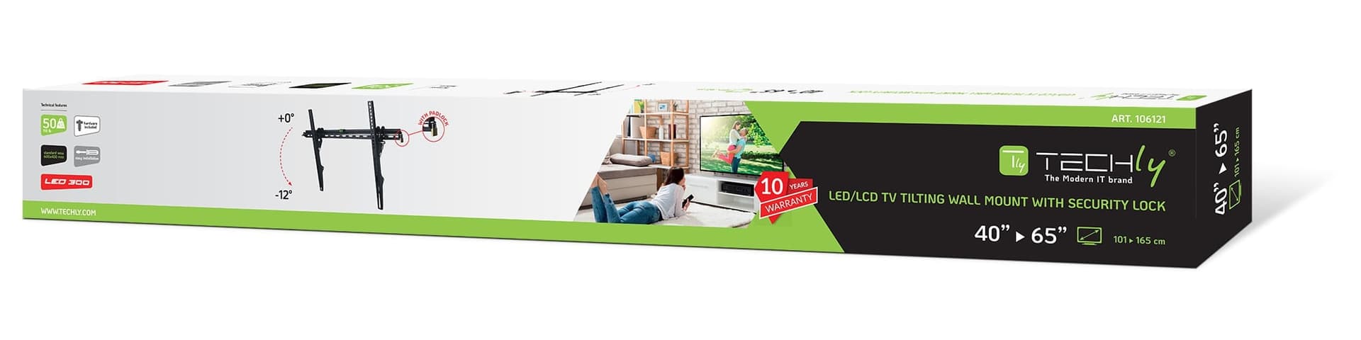 Staffa a Muro Inclinabile TV LED LCD 40-65''
