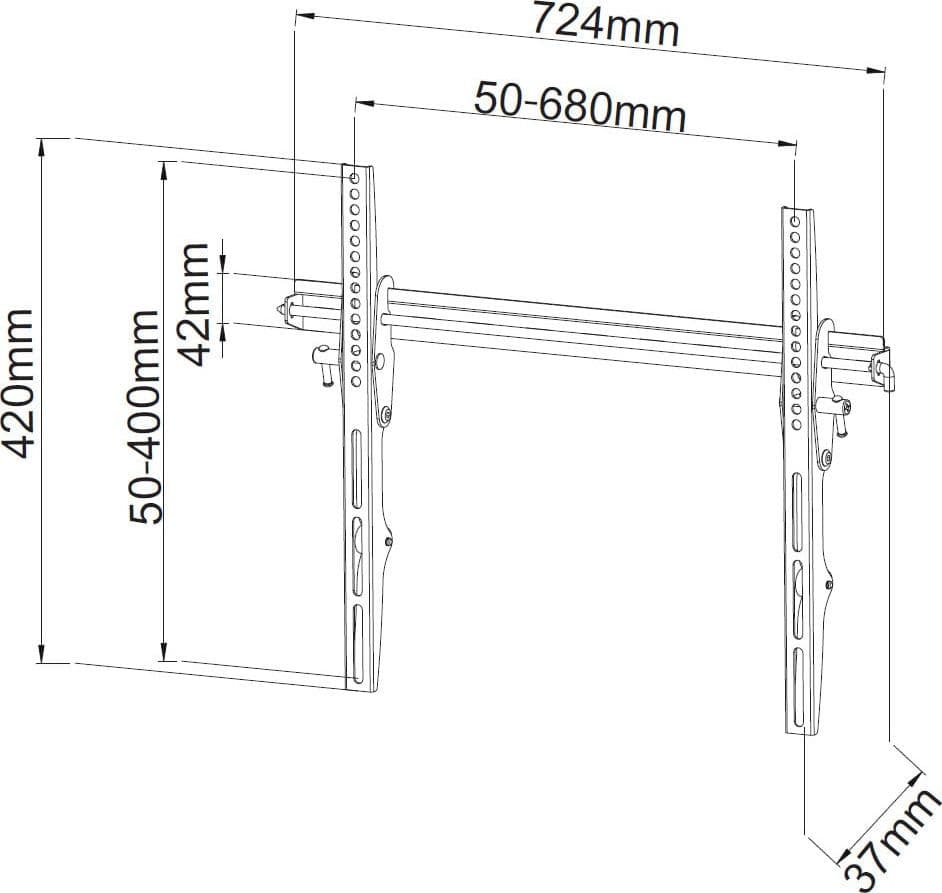 Staffa a Muro Inclinabile TV LED LCD 40-65'' - 3