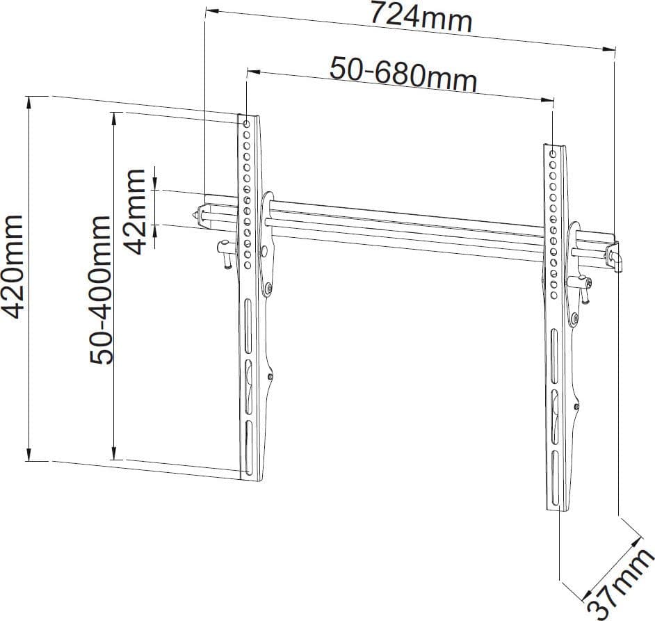 Staffa a Muro Inclinabile TV LED LCD 40-65'' - 7