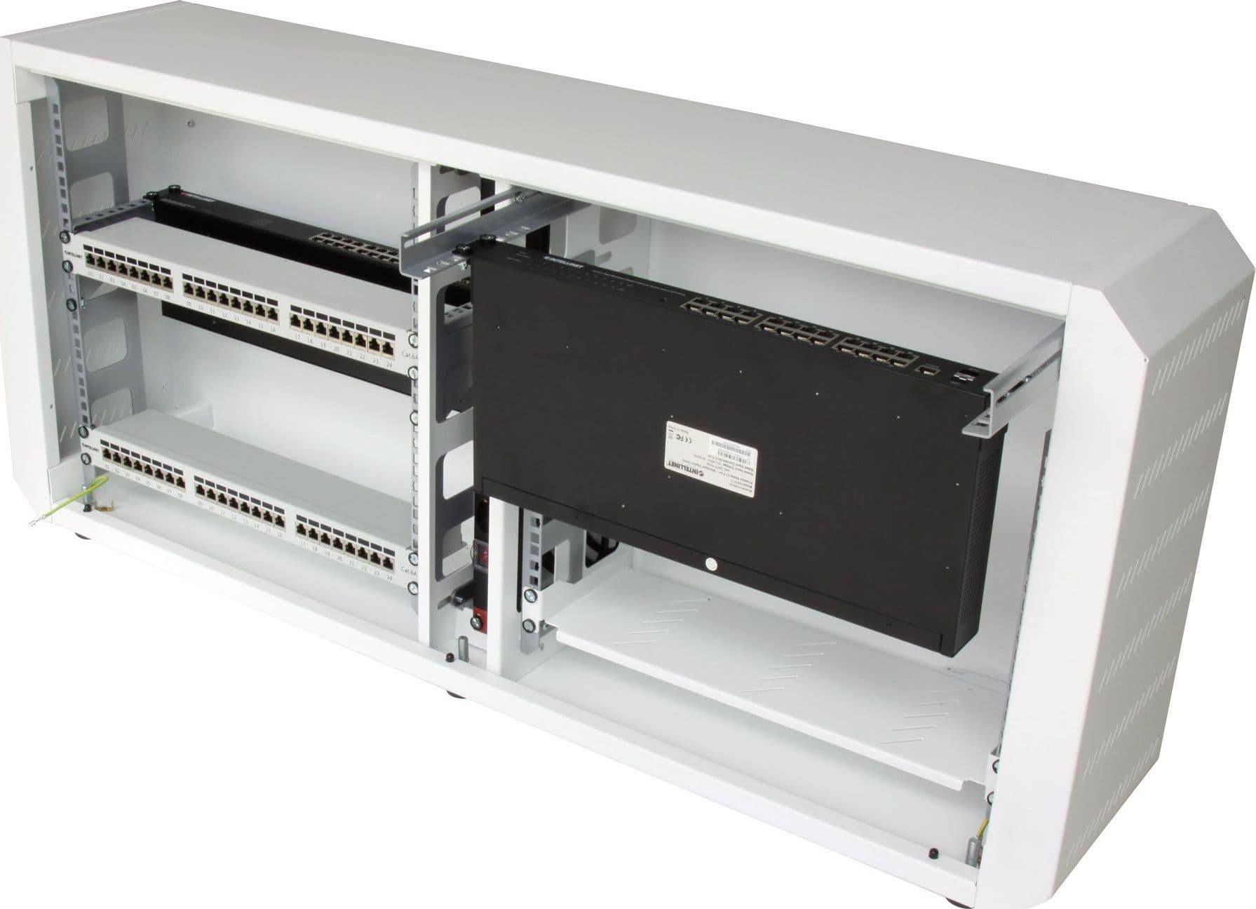 Armadio rack 19'' Ghost con porta cieca Bianco - 12