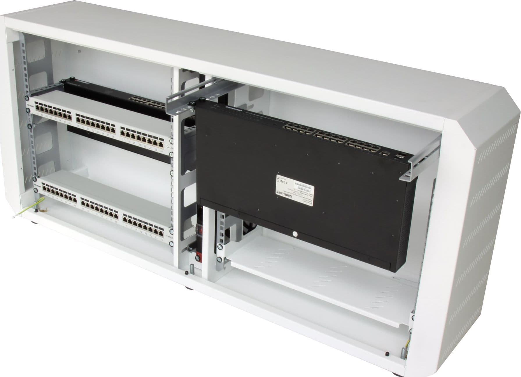Armadio rack 19'' Ghost con porta cieca Bianco - 14