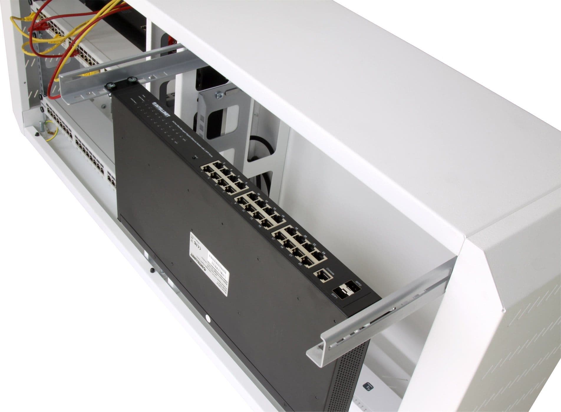 Armadio rack 19'' Ghost con porta grigliata Bianco - 13