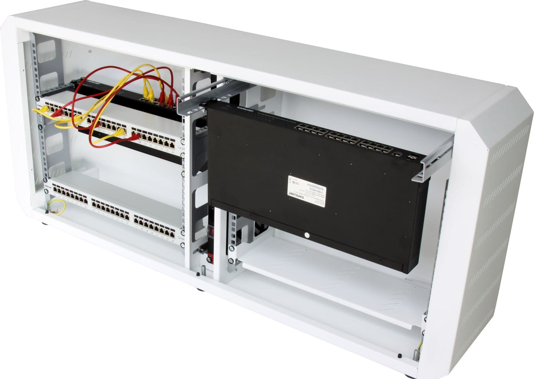 Armadio rack 19'' Ghost con porta grigliata Bianco - 7