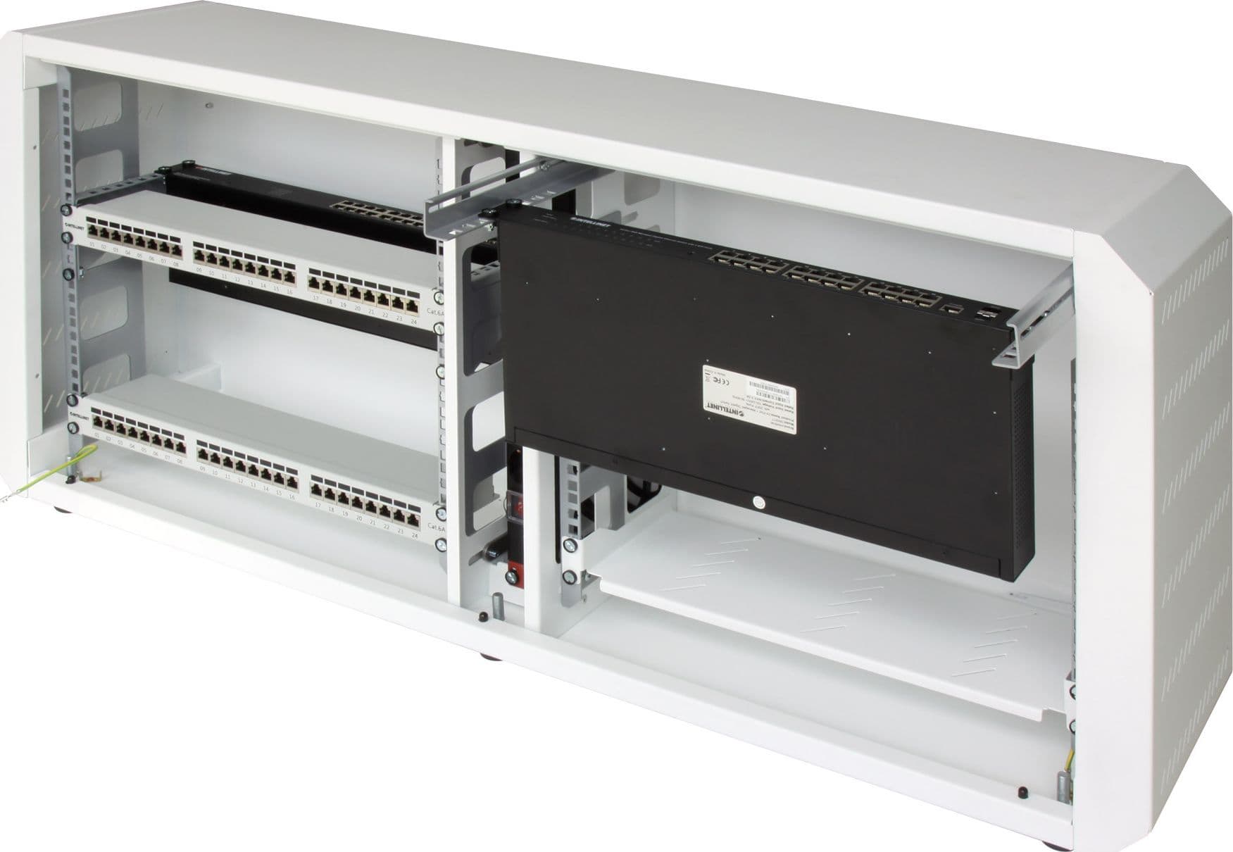 Armadio rack 19'' Ghost con porta grigliata Bianco - 8