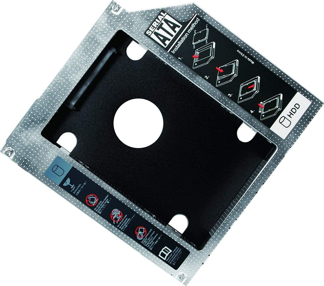 Adattatore SATA HDD Caddy per HDD/SSD da 9,5mm Nero - 7