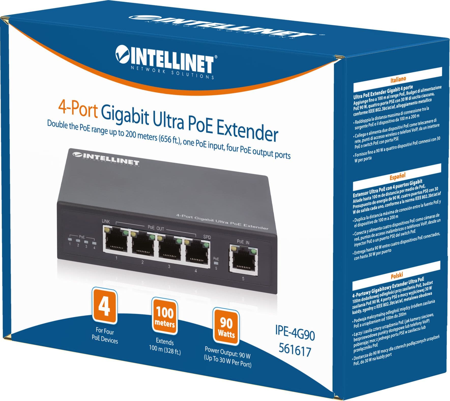 Ultra PoE Extender Gigabit 4 porte - 5