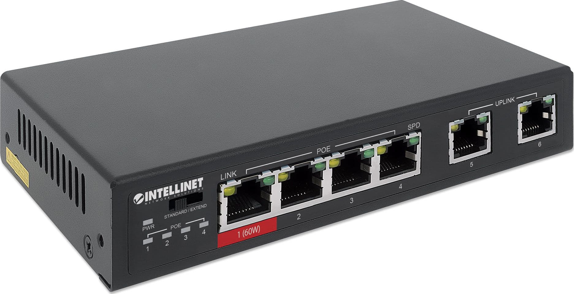 Fast Ethernet Switch a 6 porte con 4 porte PoE (1 x High-Power PoE) - 7
