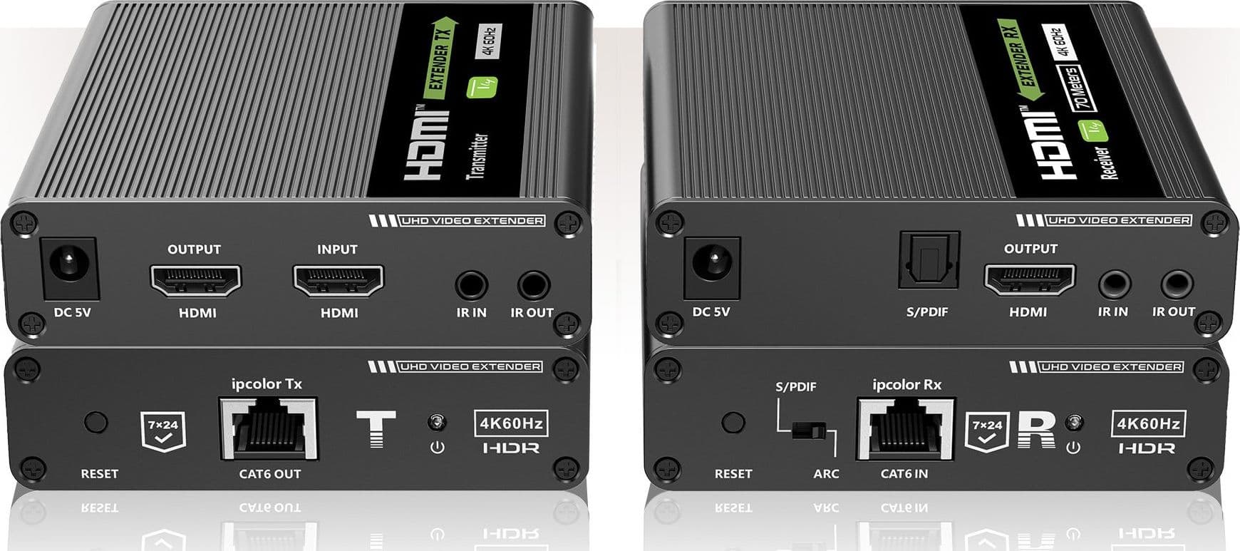 Amplificatore Extender HDMI 4K fino a 70m su Cavo Cat.6/6A/7 punto-punto - 2