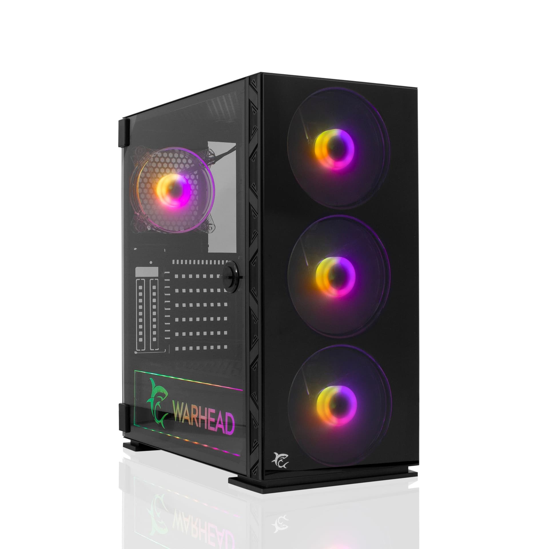 Case PC Chassis ATX Mid Tower con 3 Ventole 14cm e 1 Ventola 12cm Nero - 2