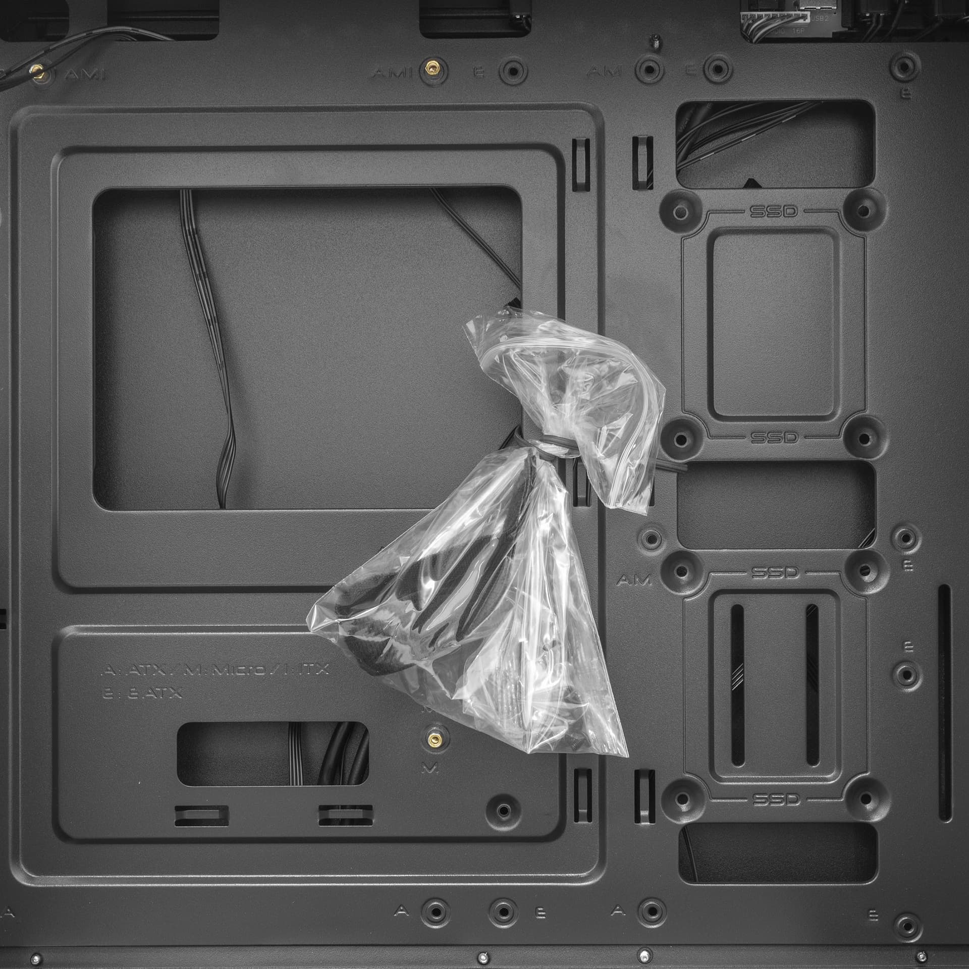 Case PC Chassis ATX Mid Tower con 3 Ventole 14cm e 1 Ventola 12cm Nero - 7