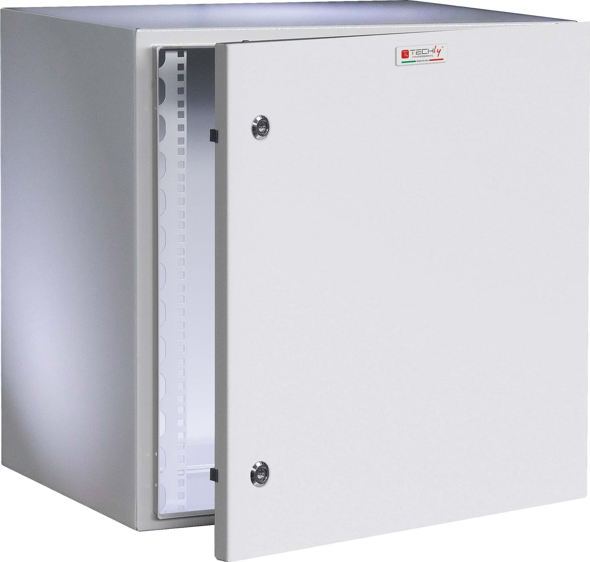 Armadio Rack 19'' a muro 10U grigio IP65 porta cieca prof. 400 mm - 4