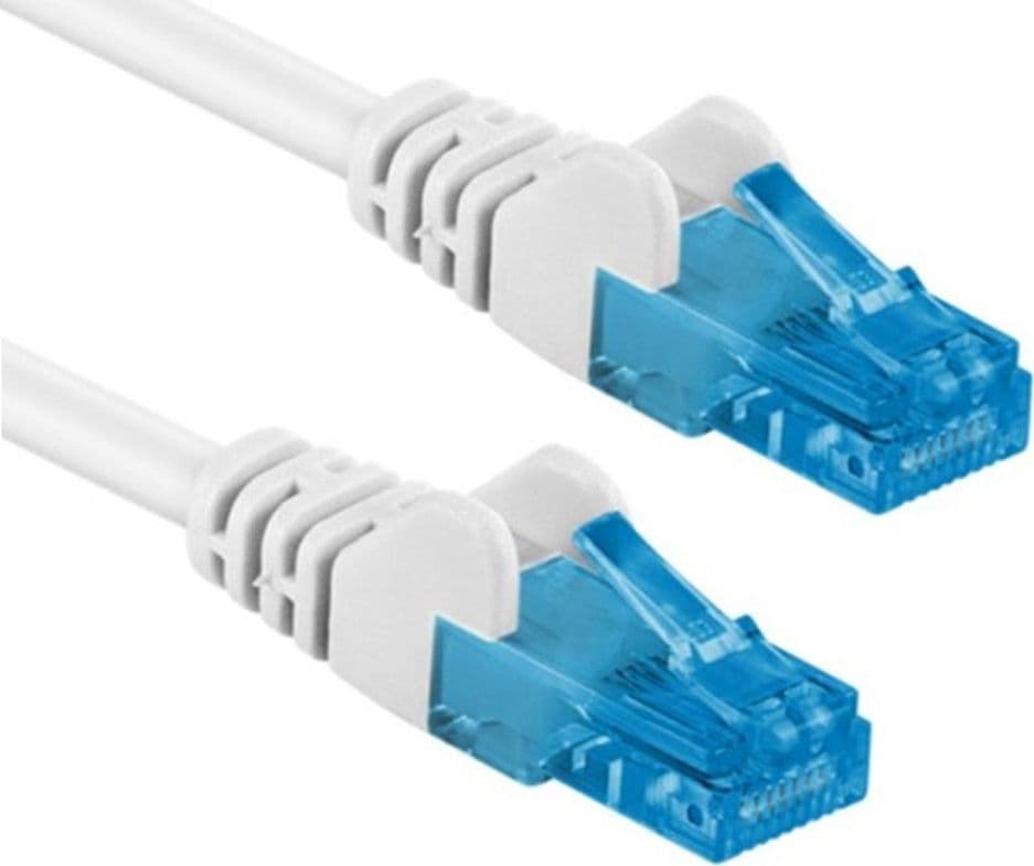 Cavo di rete Patch in Rame Cat. 6A Bianco U/UTP 1 m - 6