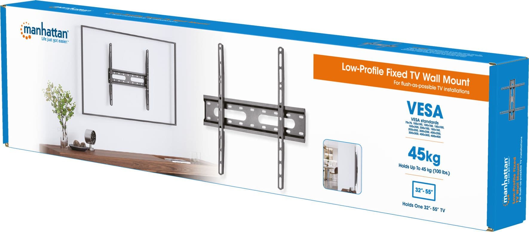 Staffa a Muro Fissa Low-Profile per TV 32-55'' - 5