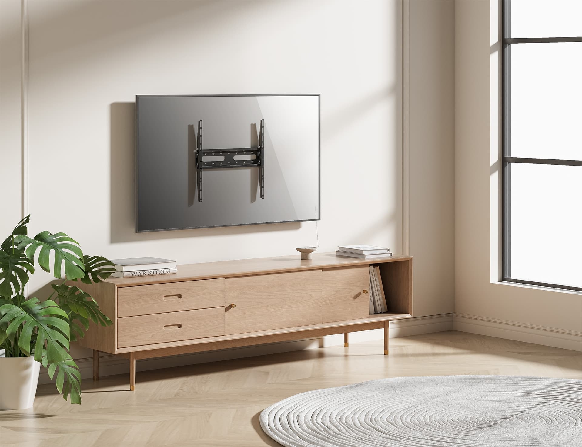 Staffa a Muro Fissa Low-Profile per TV 32-55'' - 10