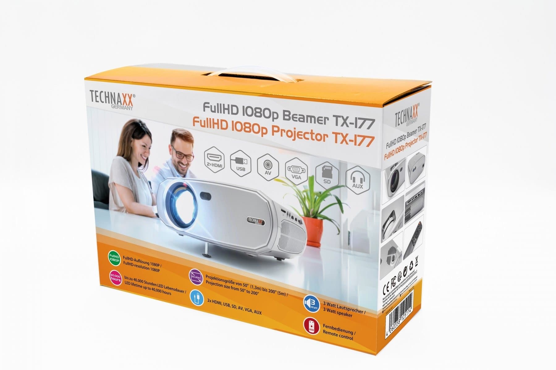 Proiettore FullHD 1080p nativo con Lettore Multimediale, TX-177