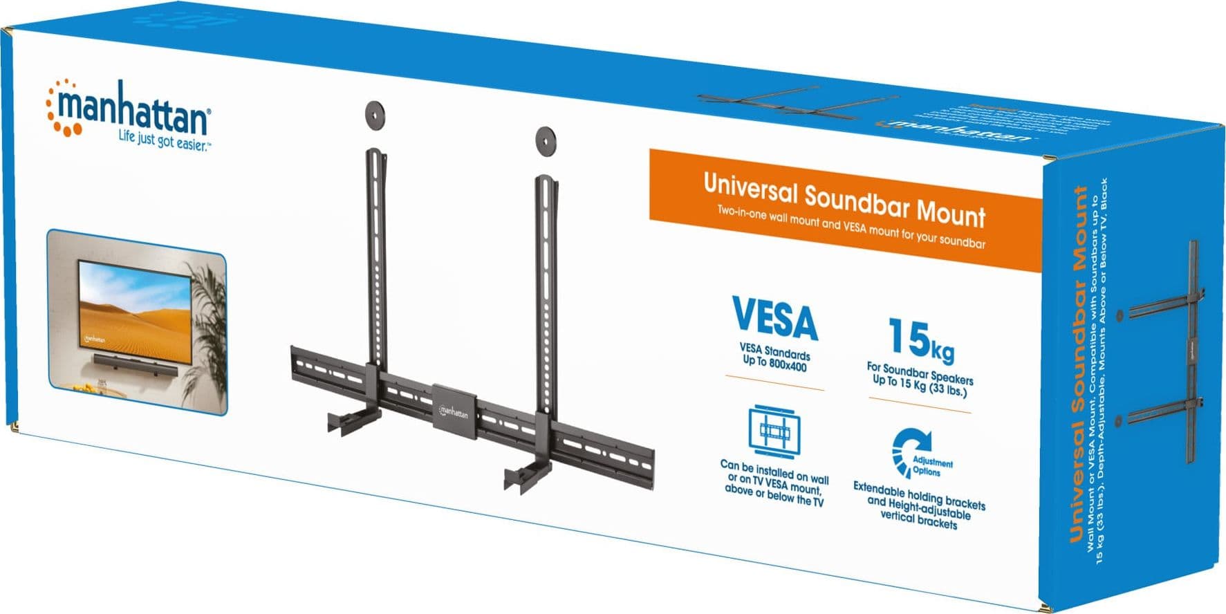 Supporto Universale per Soundbar da Muro Max VESA 800x400 - 19