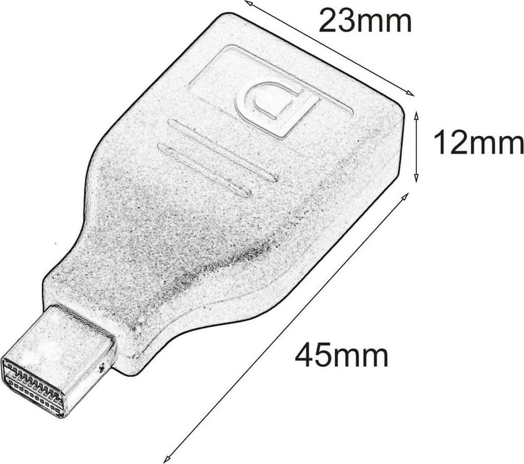 Adattatore Mini DisplayPort M (Thunderbolt)/DisplayPort F 4K Nero - 3