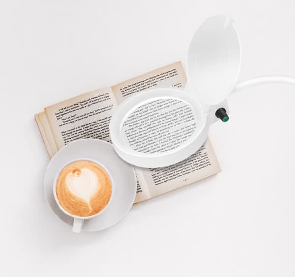 Lampada LED da Tavolo con Lente d'ingrandimento a 8 e 36 Diottrie Dimmerabile - 7