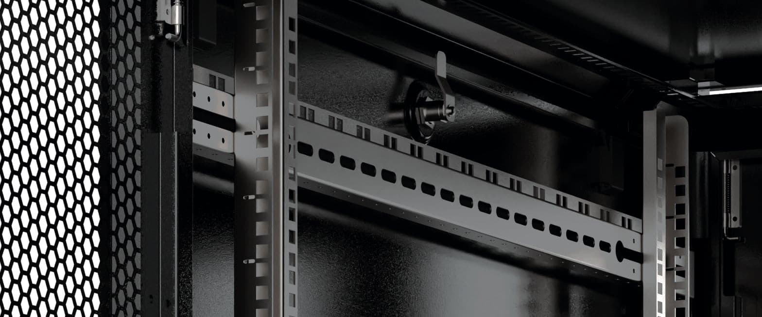 Armadio Server Rack 19'' 600x1000 26U Nero Serie Evolution Porta Grigliata - 13