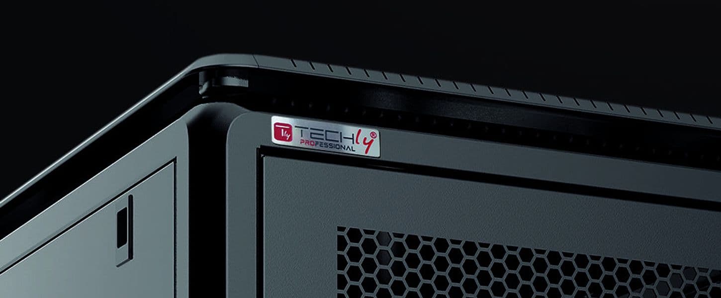 Armadio Server Rack 19'' 600x1000 26U Nero Serie Evolution Porta Grigliata - 6