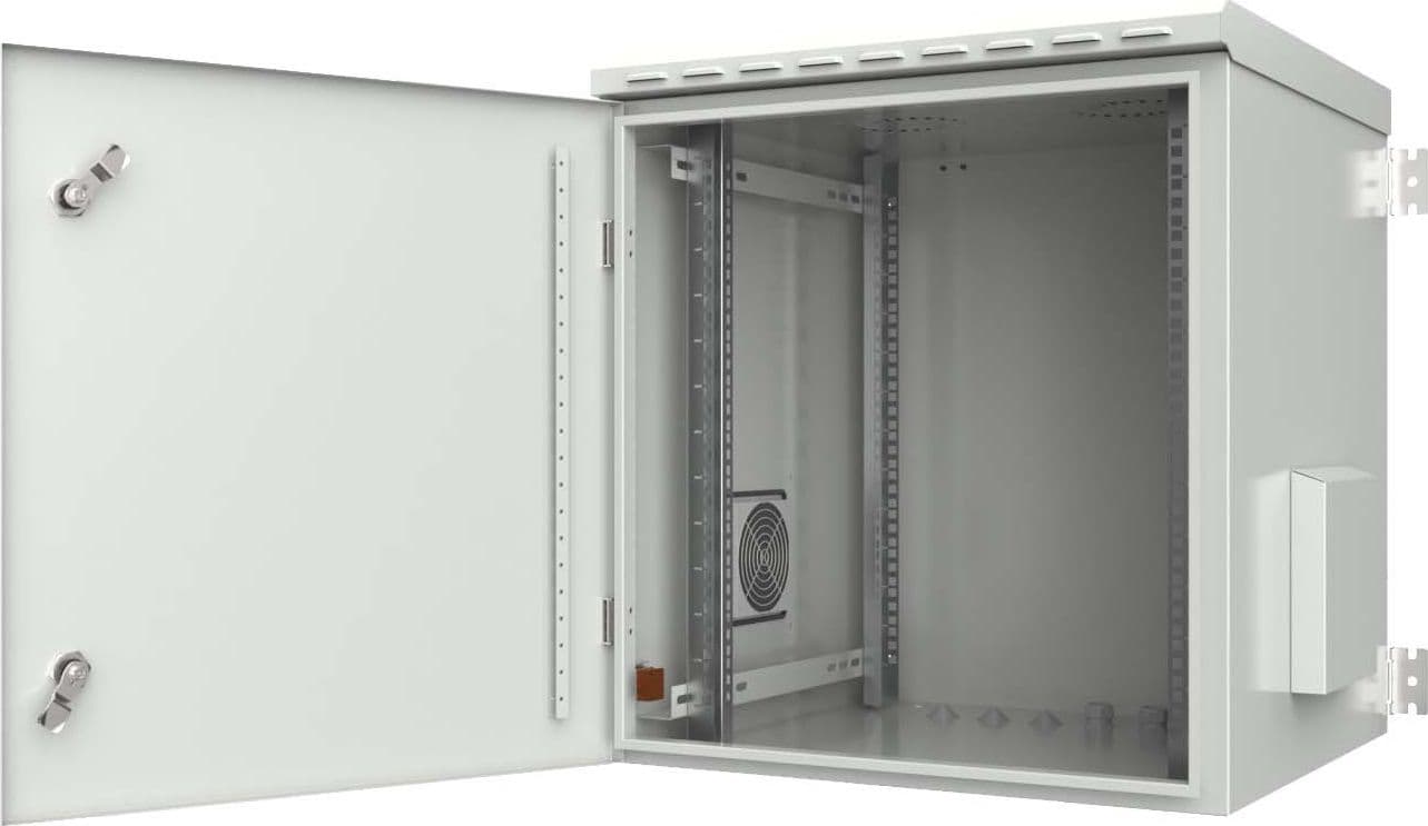 Armadio Rack 19'' a Parete 9U Grigio IP55 Porta Cieca prof. 600 mm - 5