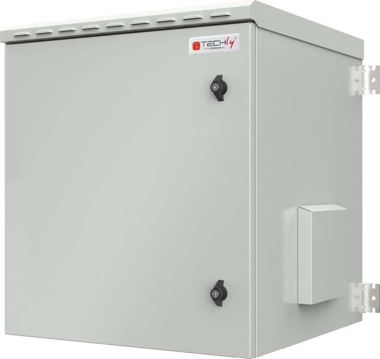 Armadio Rack 19'' a Parete 9U Grigio IP55 Porta Cieca prof. 600 mm - 6