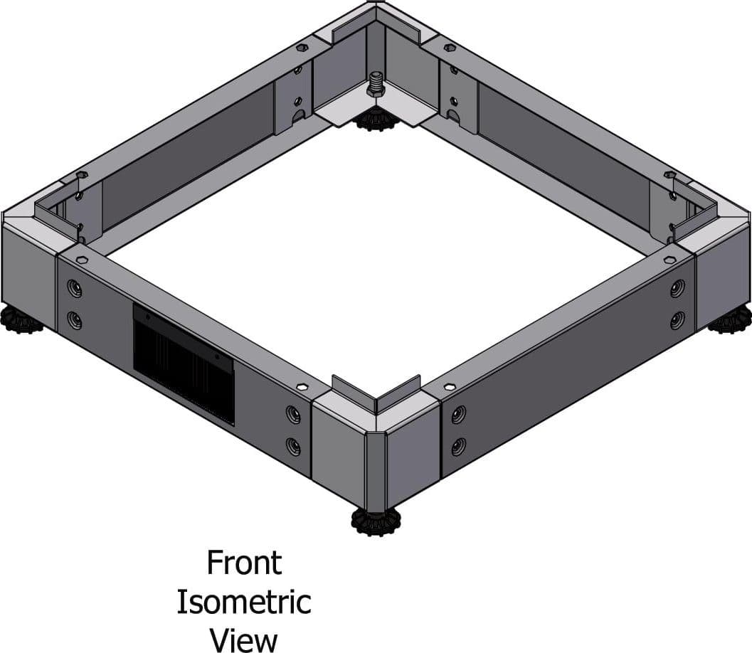 Zoccolo 800 x 800 mm per Armadi Rack Nero