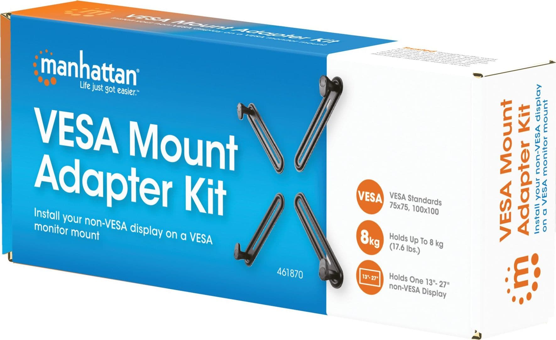 Kit Adattatore di Montaggio Non VESA per Monitor 13-27'' - 12