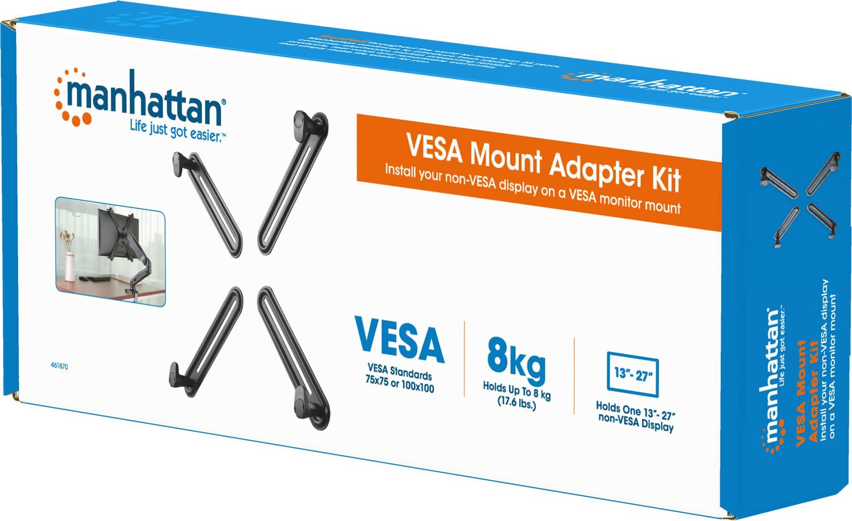Kit Adattatore di Montaggio Non VESA per Monitor 13-27'' - 5