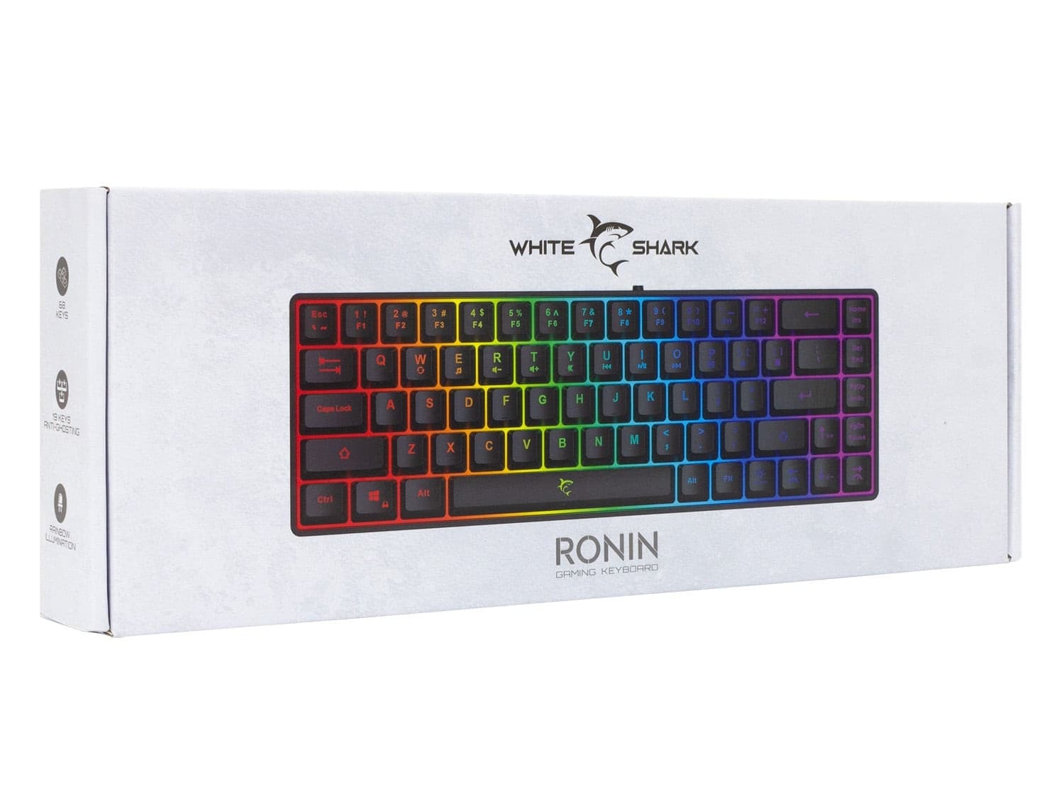 Tastiera Gaming USB 68 Tasti con Retroilluminazione LED RGB Nero - 13