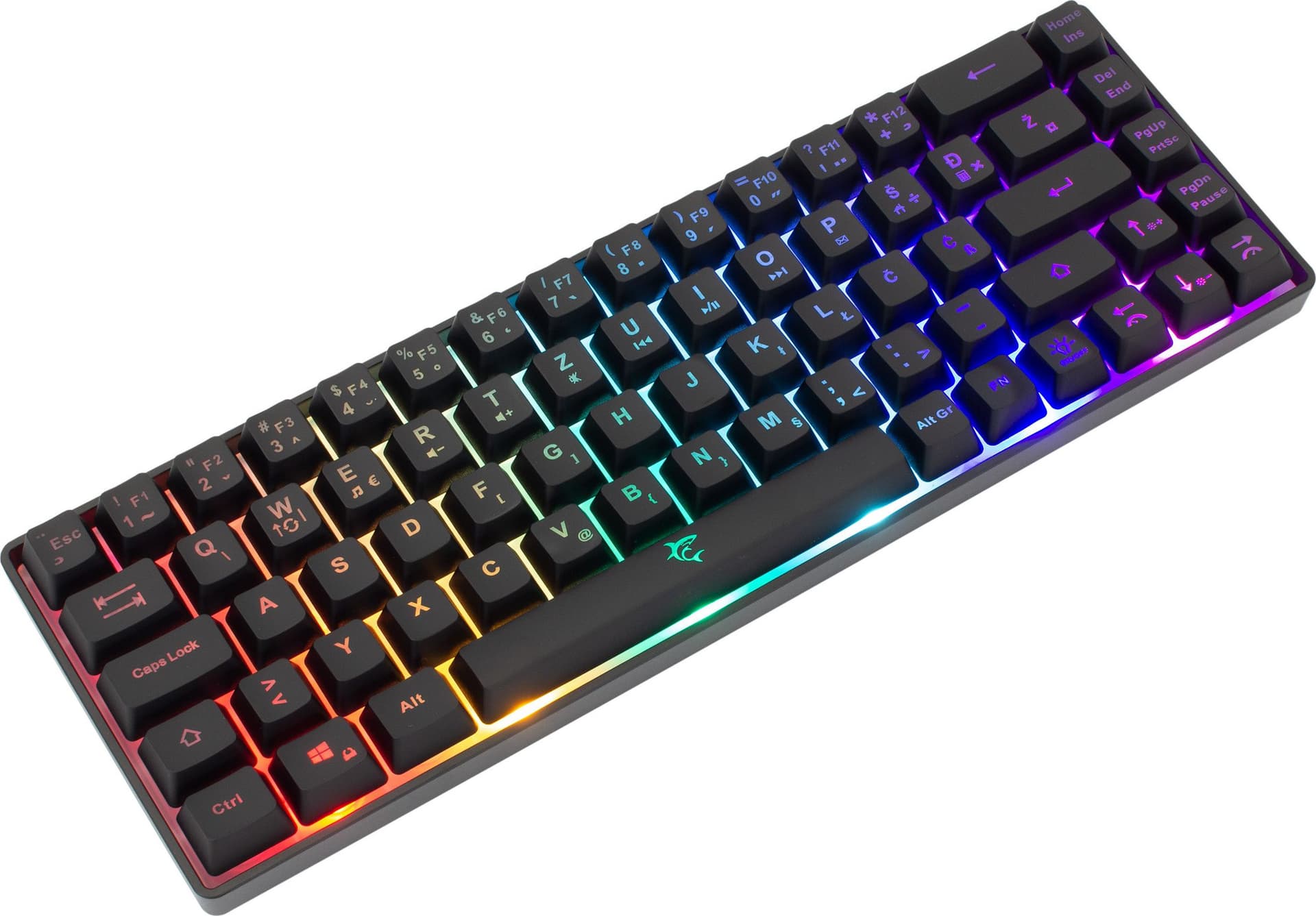 Tastiera Gaming USB 68 Tasti con Retroilluminazione LED RGB Nero - 5