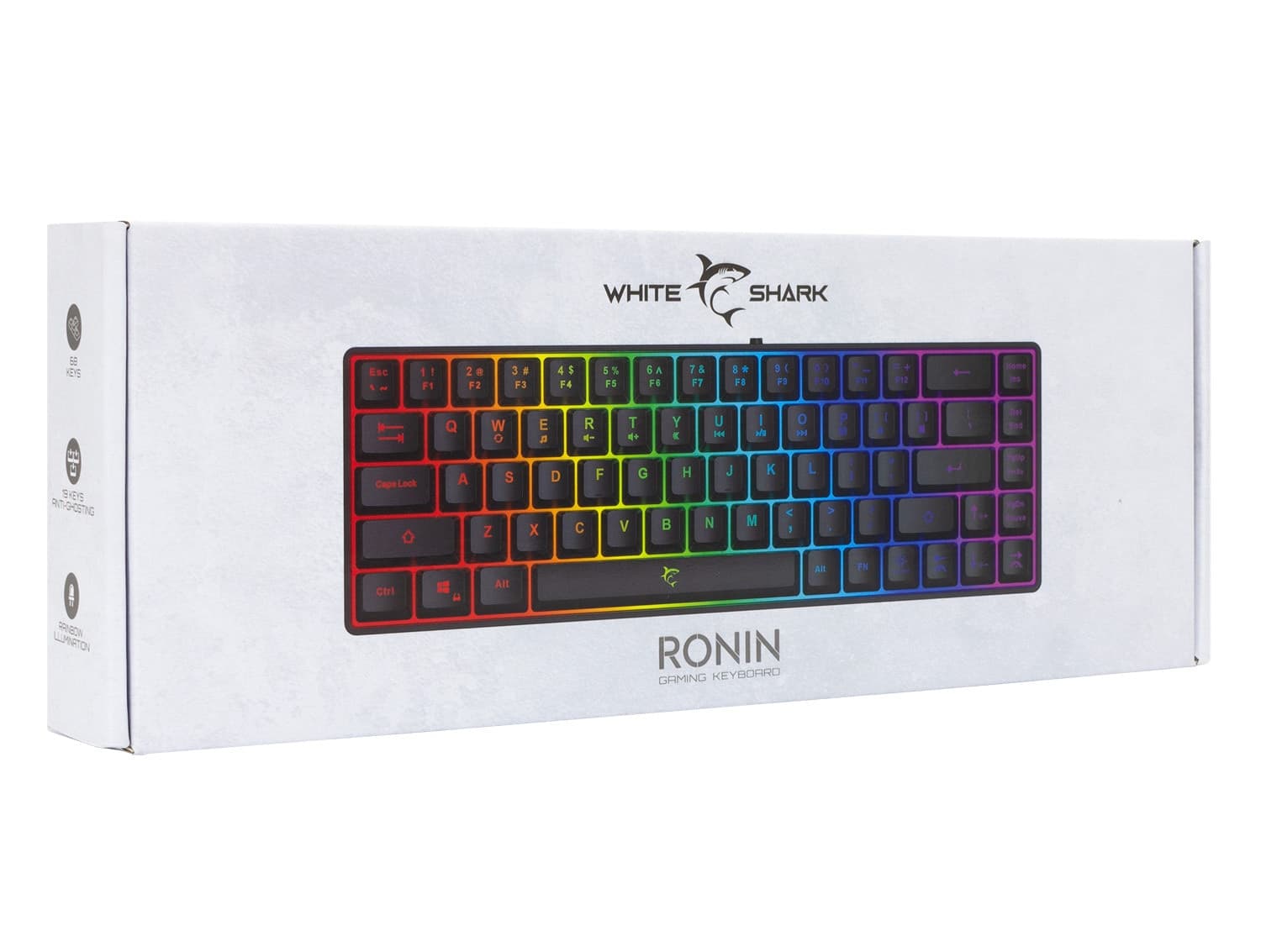 Tastiera Gaming USB 68 Tasti con Retroilluminazione LED RGB Nero - 6