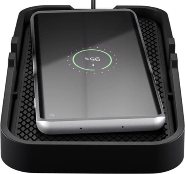 Caricatore Smartphone Qi Wireless da Auto 15W Silicone Nero - 2