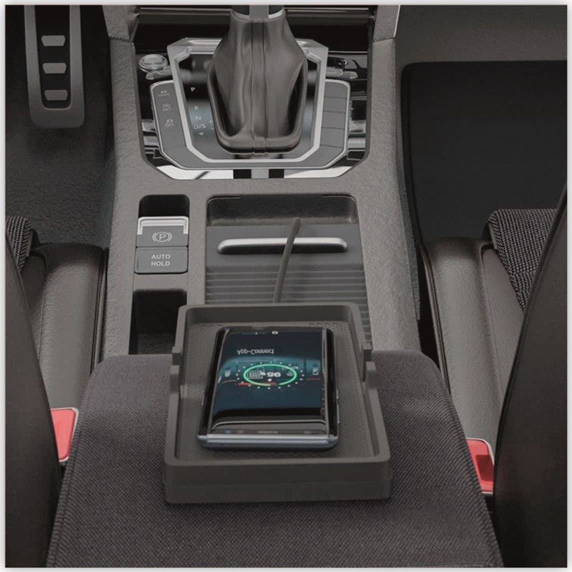 Caricatore Smartphone Qi Wireless da Auto 15W Silicone Nero - 7