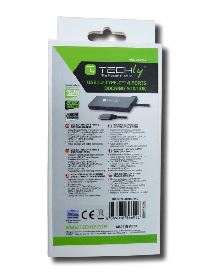 Docking Station USB3.2 Type-C&trade a 3 Porte USB e 1 HDMI - 6