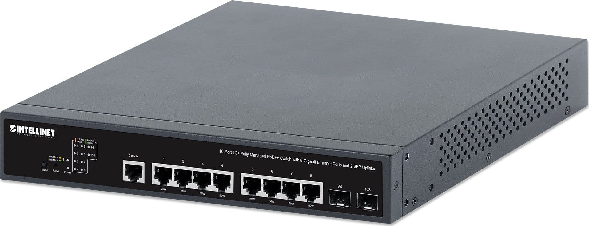Switch PoE++ 10 porte L2 Fully Managed con 8 porte Ethernet Gigabit e 2 SFP Uplink - 2