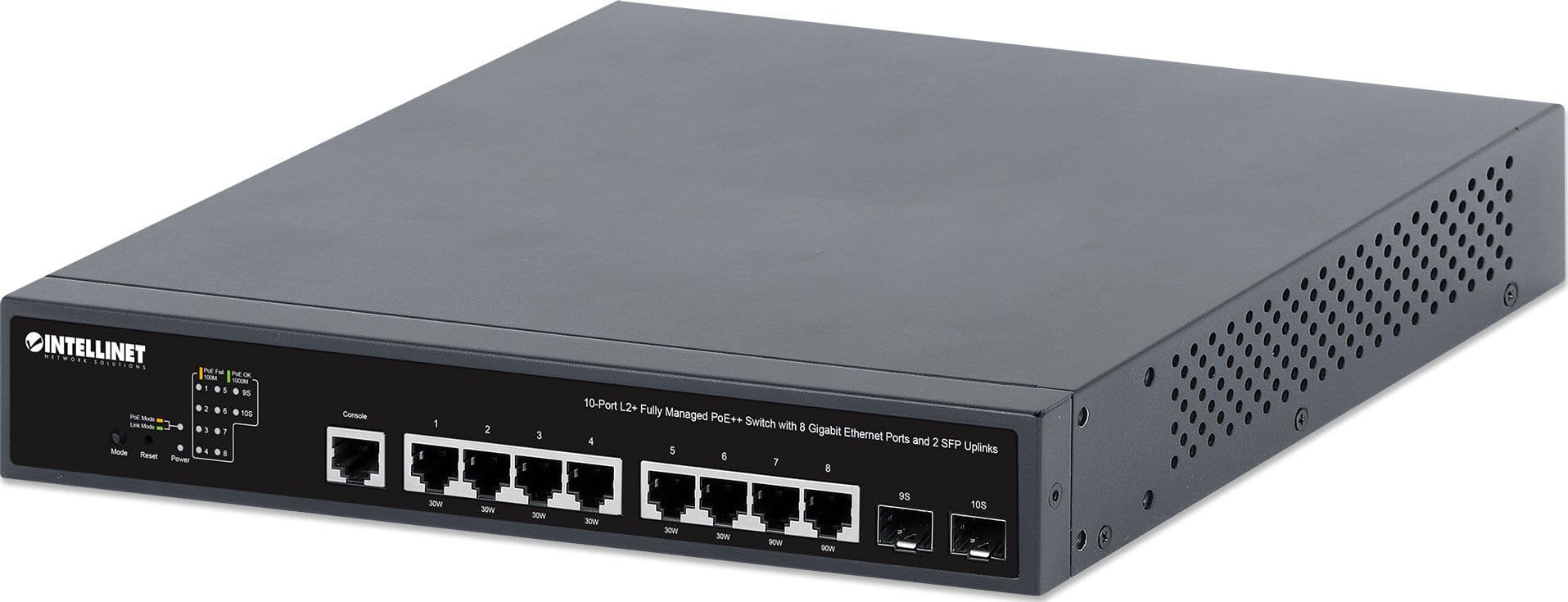 Switch PoE++ 10 porte L2 Fully Managed con 8 porte Ethernet Gigabit e 2 SFP Uplink - 6
