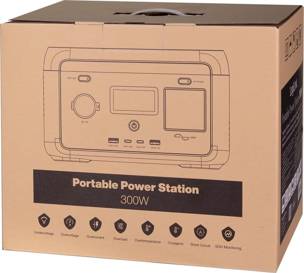 Stazione di Alimentazione Portatile 300W LiFePO4 Batteria Ricarica Solare - 13