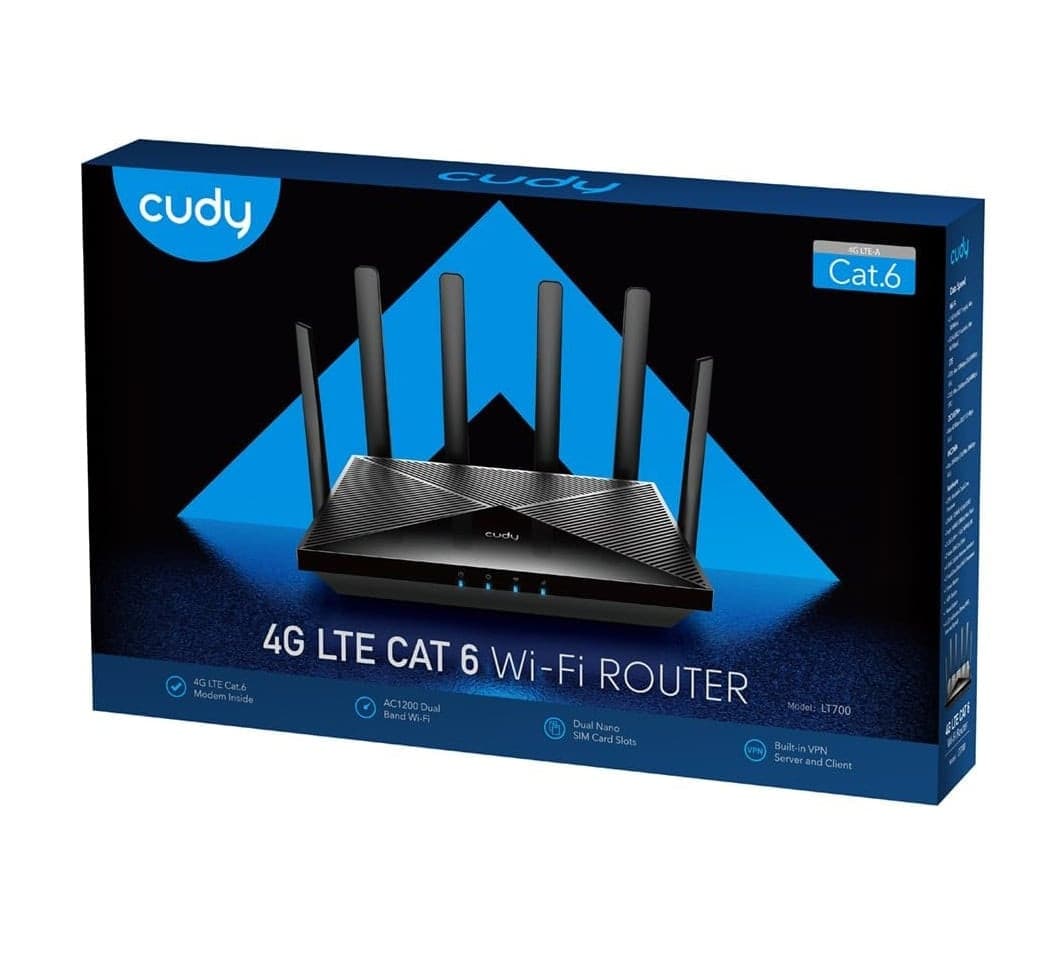 Router WiFi Gigabit AC1200 4G LTE Cat.6 con Sim 300Mbps, LT700 - 9