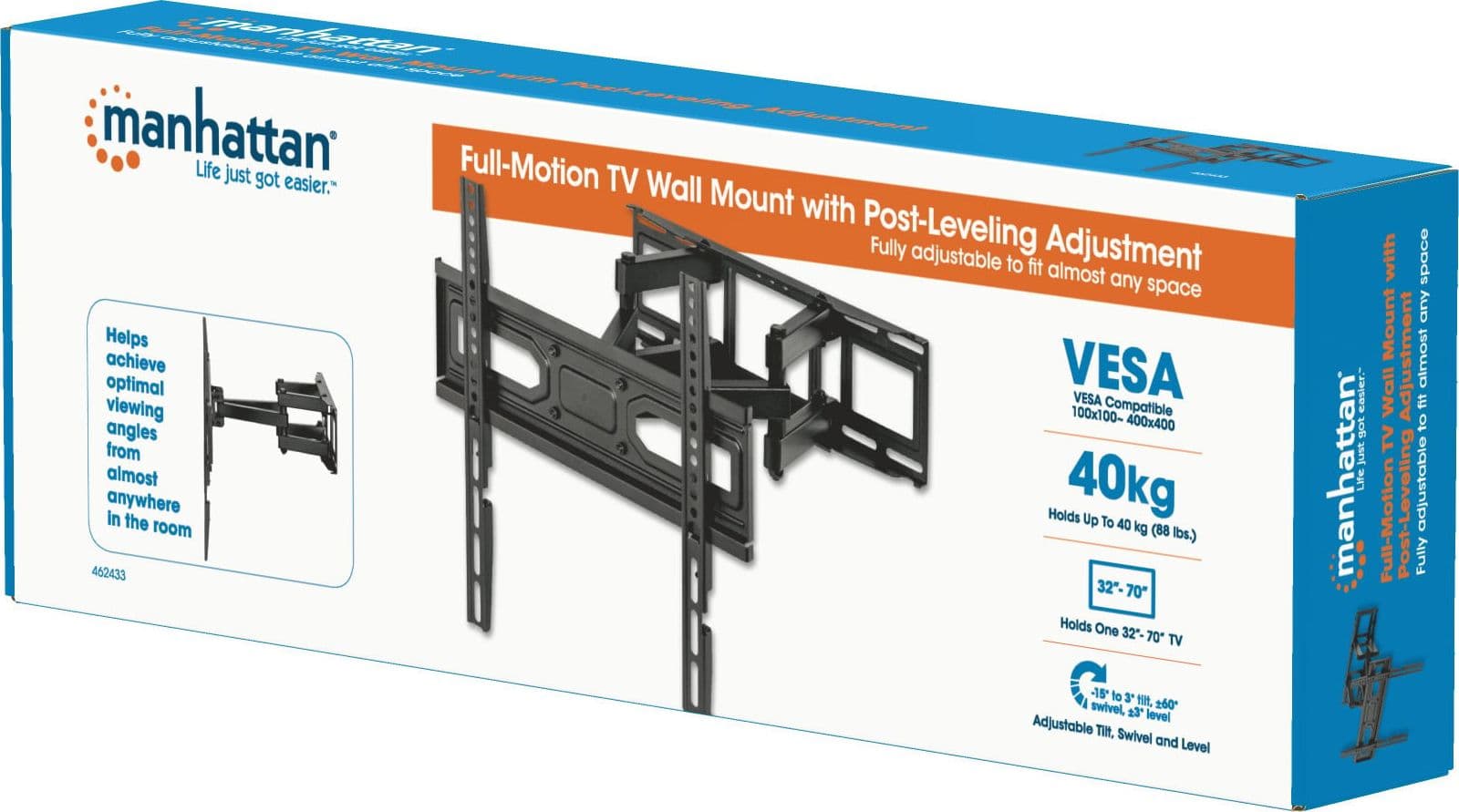 Supporto a Muro per TV LED LCD 32-70'' Full-Motion - 12