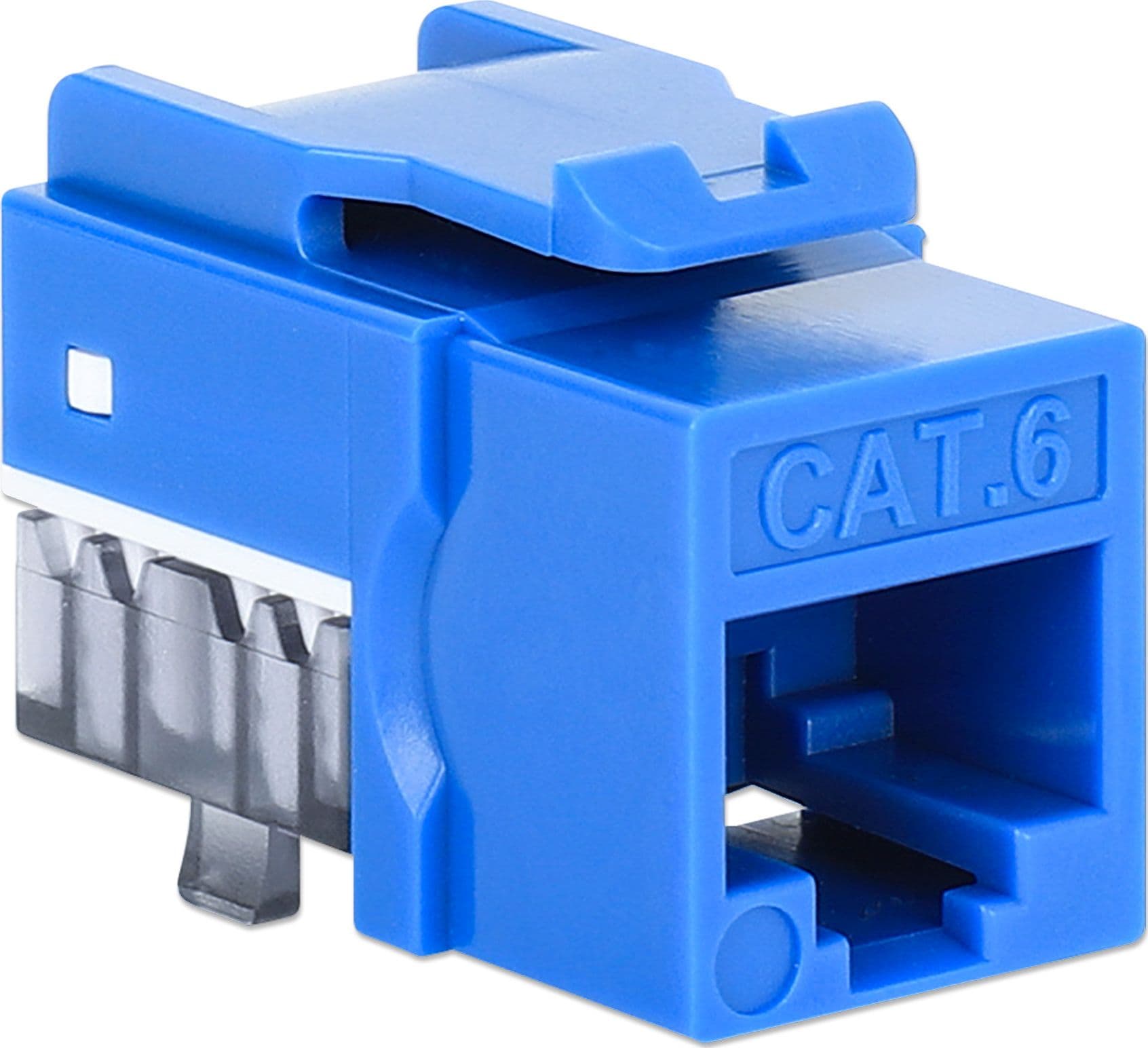 Frutto Keystone Slim Cat.6 per Cavo Rigido con Supporto Punch-Down 25 pz Blu - 10