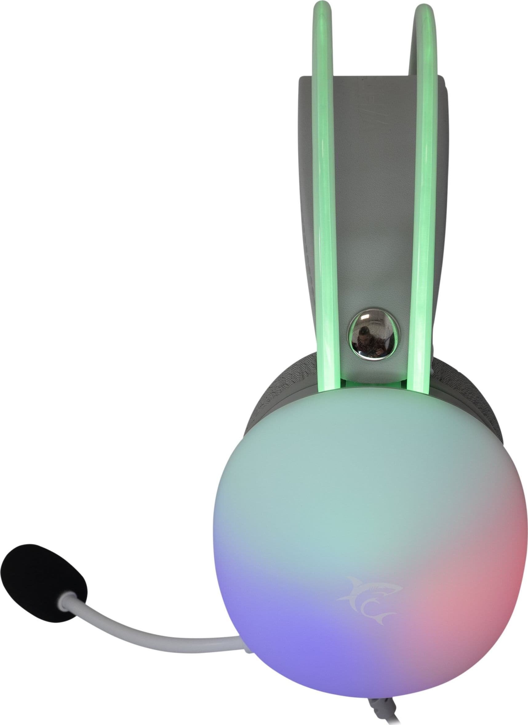 Cuffia Gaming Stereo con Microfono e Illuminazione RGB su Cuffie e Archetto Bianco FIREFLY - 3