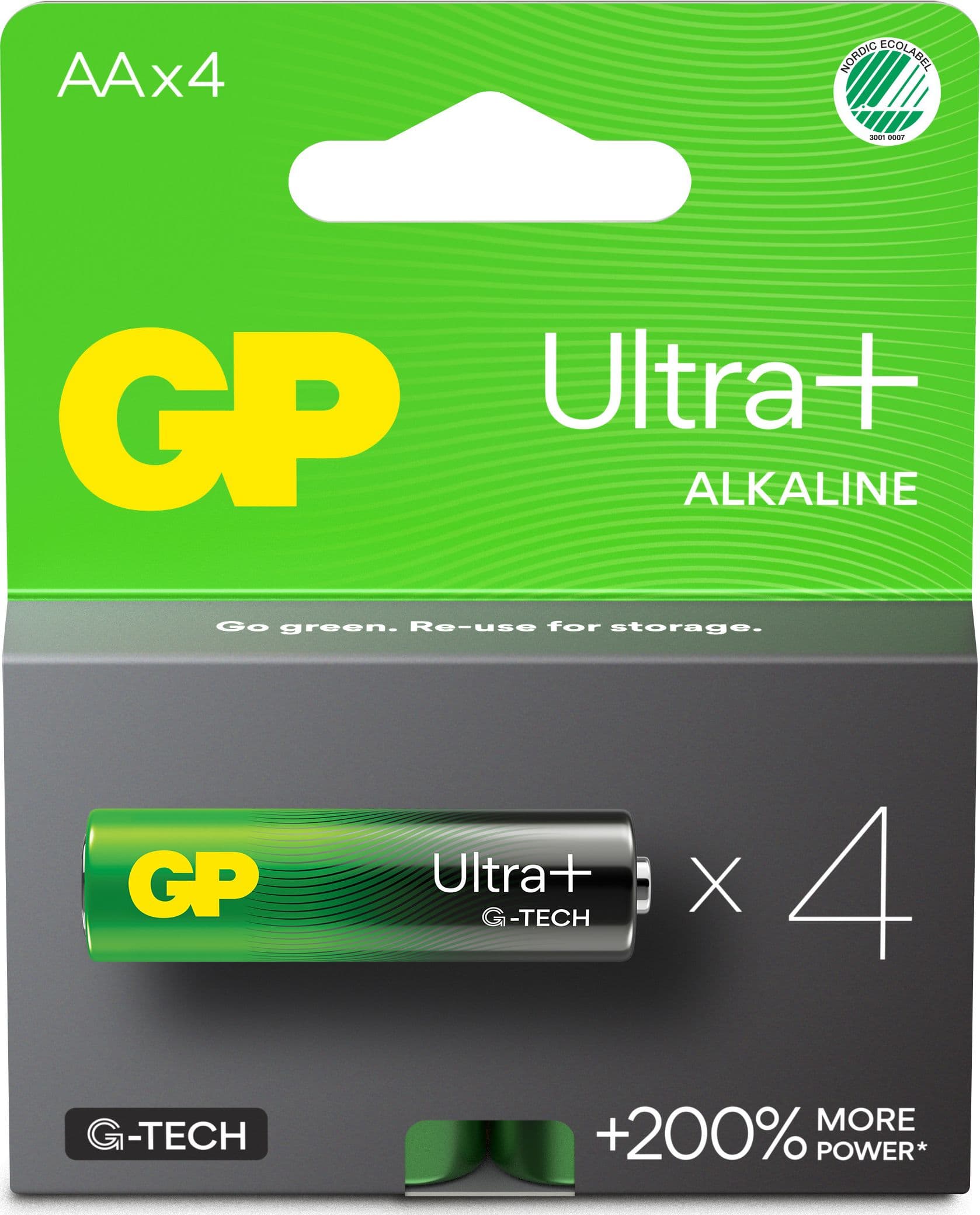 Confezione 4 Batterie GP Ultra Plus Alcaline Stilo AA 15AUP/LR6 - 5
