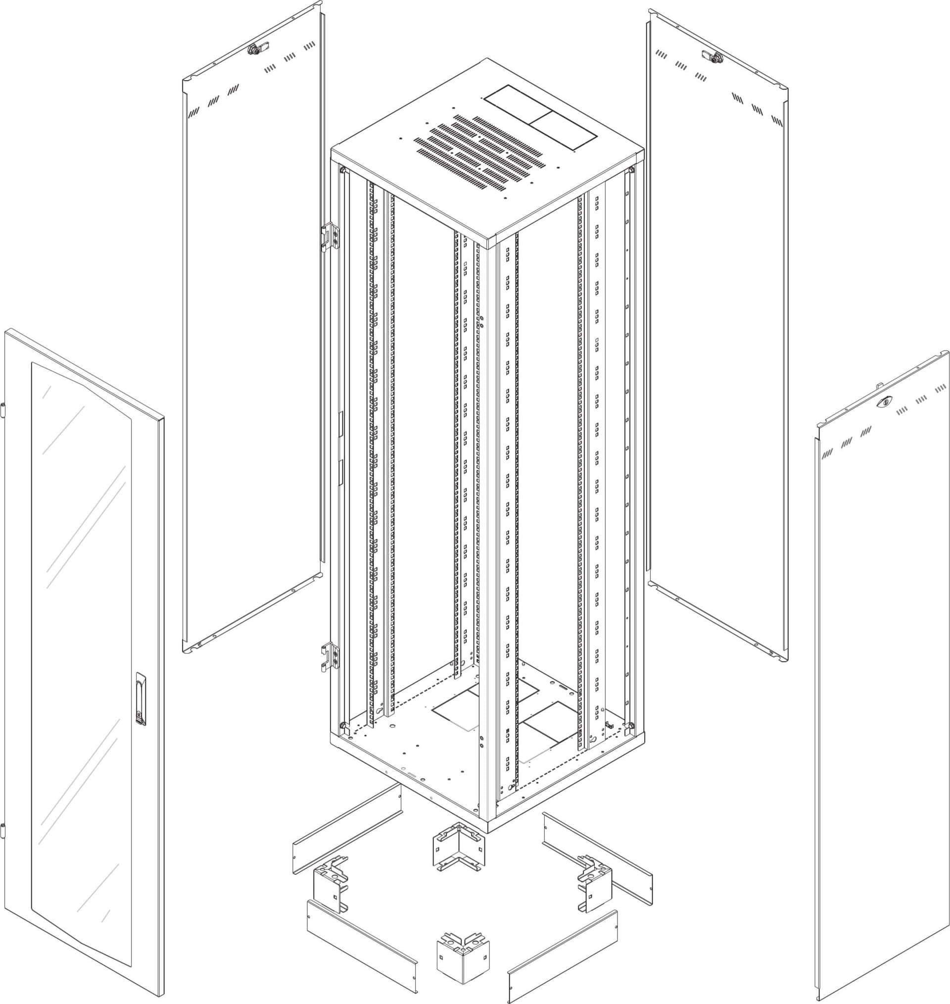 Armadio Rack NextGen 19'' 600x600 33U Nero - 16