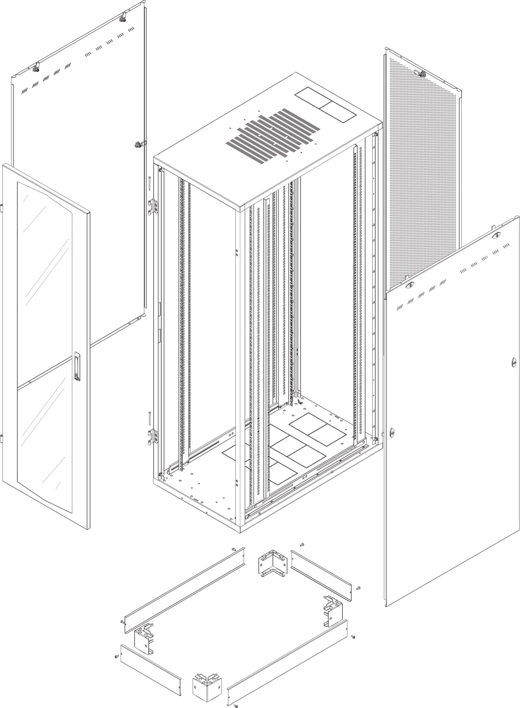 Armadio Server Rack NextGen 1000 19'' 600x1000 42U Grigio